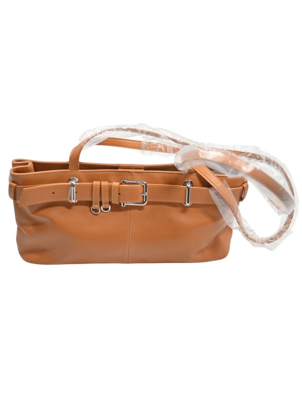 OSOI Tan Shoulder Brocle Mini Bag in Maple